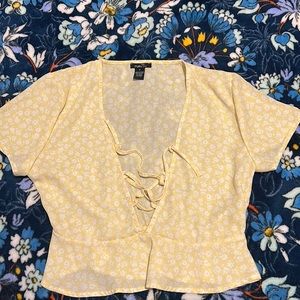 Yellow crop top